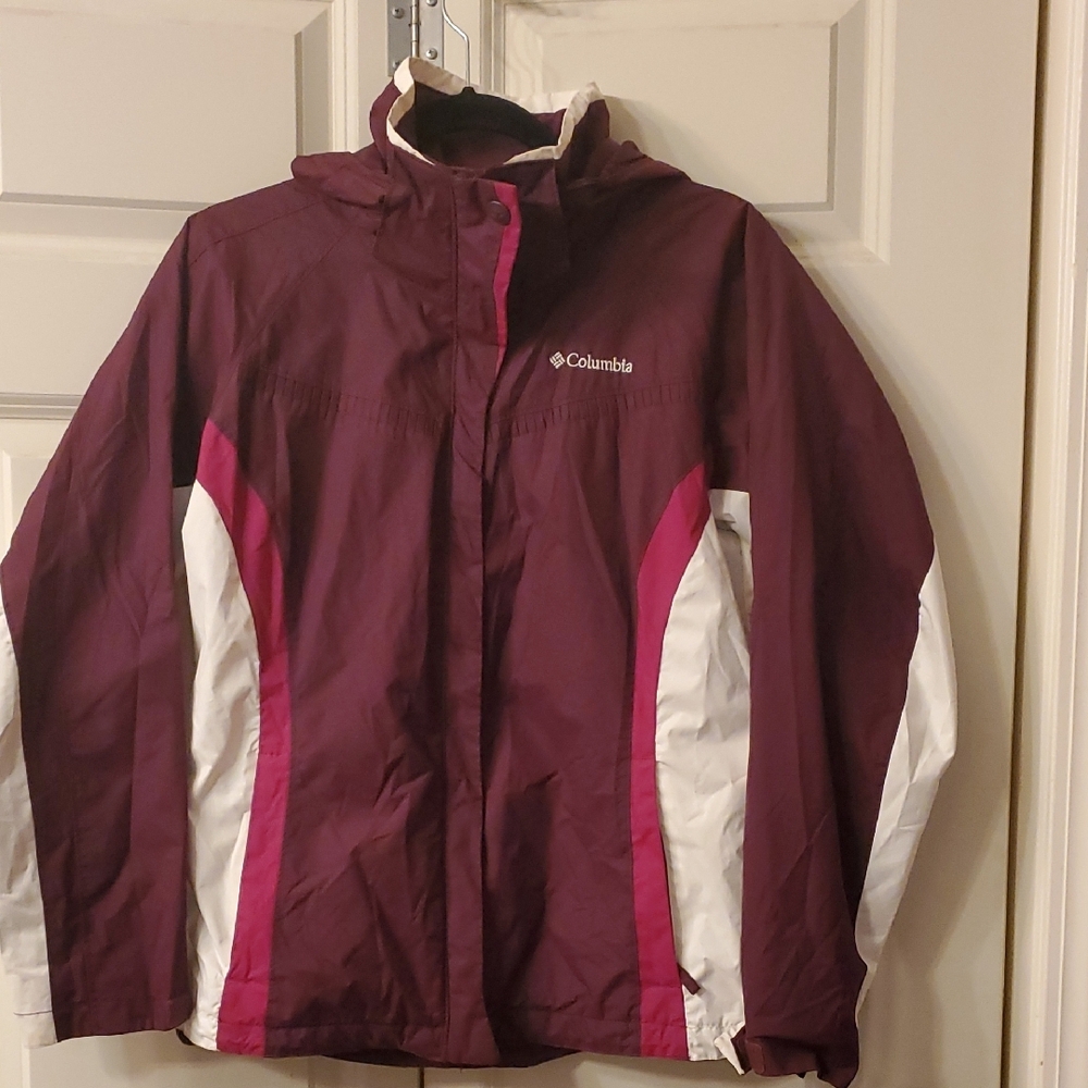 Columbia Women's Maroon and White Jacket